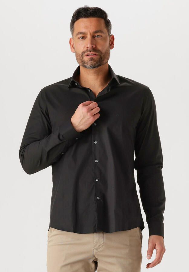 Calvin Klein Businessoverhemd POPLIN STRETCH SLIM SHIRT met kent-kraag logoprint op borsthoogte - Foto 4