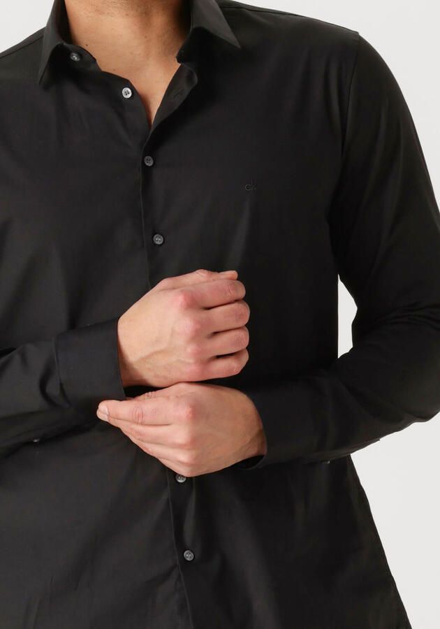 Calvin Klein Businessoverhemd POPLIN STRETCH SLIM SHIRT met kent-kraag logoprint op borsthoogte - Foto 2