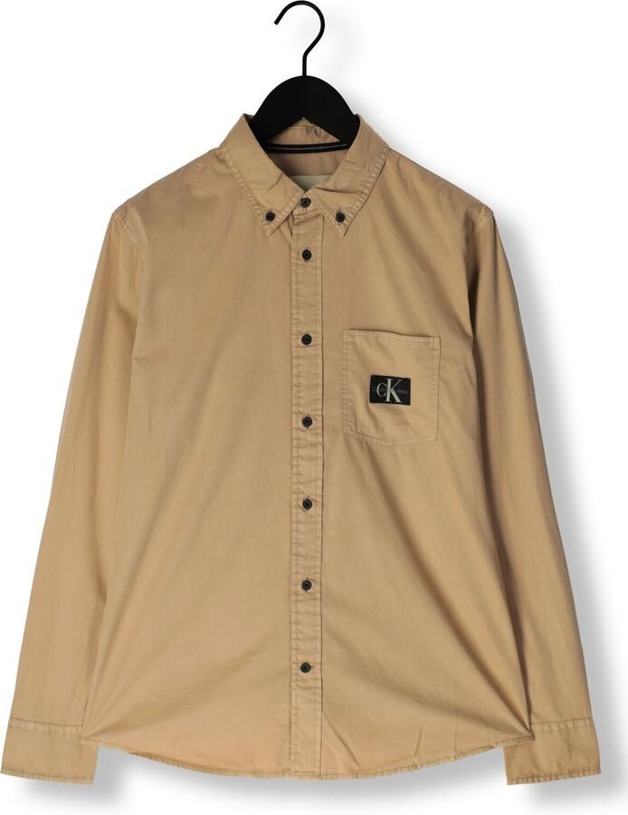 Calvin Klein Beige Trendy Overshirt voor Mannen Beige Heren