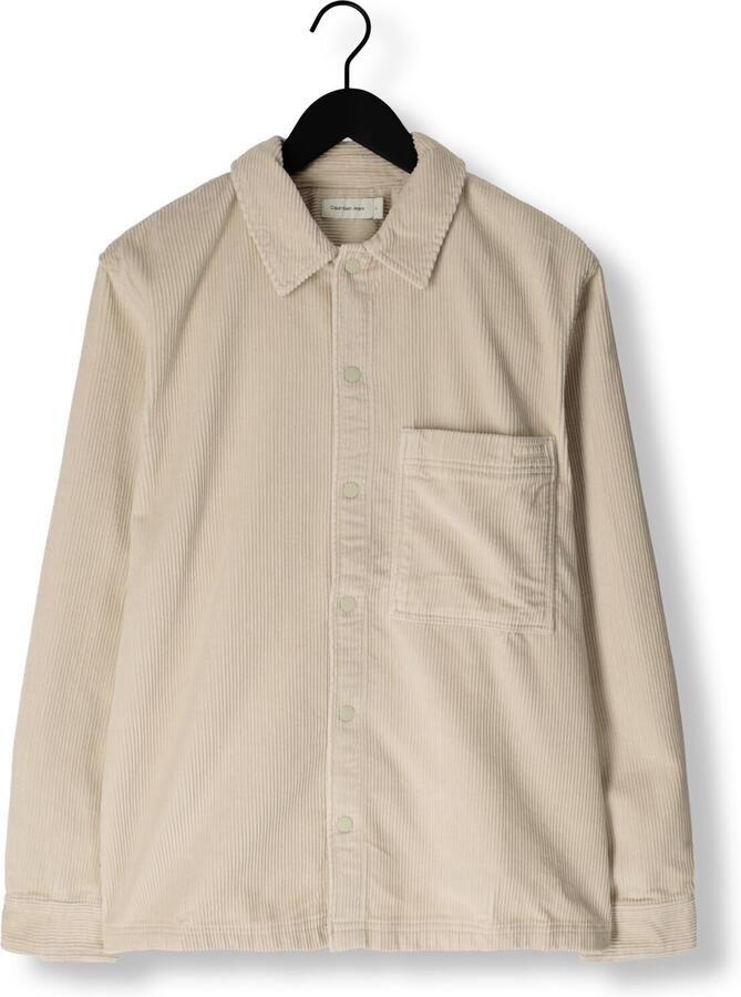 Calvin Klein Beige Corduroy Overshirt Casual Stijl Beige Heren