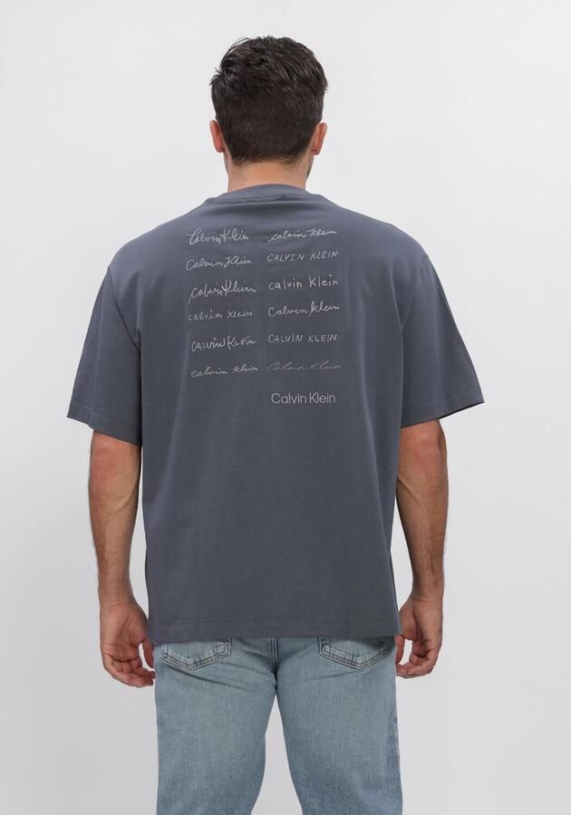CALVIN KLEIN Heren Polo's & T-shirts 16s April Graphic Seasonal Fashi Antraciet
