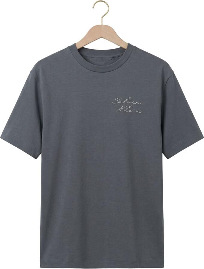CALVIN KLEIN Heren Polo's & T-shirts 16s April Graphic Seasonal Fashi Antraciet - Foto 2