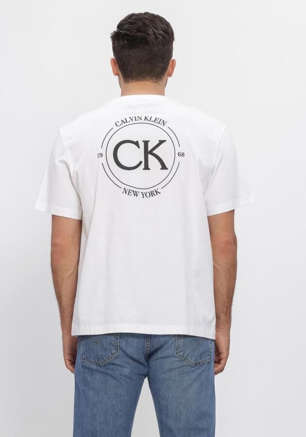 CALVIN KLEIN Heren Polo's & T-shirts 20s April Graphic Seasonal Fashi Wit
