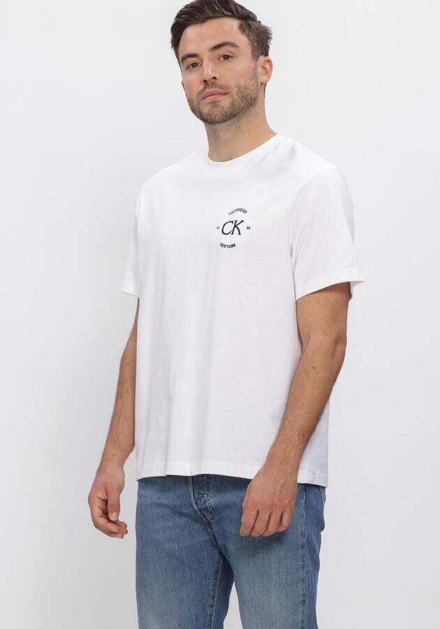 CALVIN KLEIN Heren Polo's & T-shirts 20s April Graphic Seasonal Fashi Wit - Foto 3