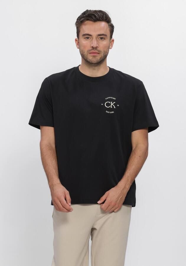 CALVIN KLEIN Heren Polo's & T-shirts 20s April Graphic Seasonal Fashi Zwart
