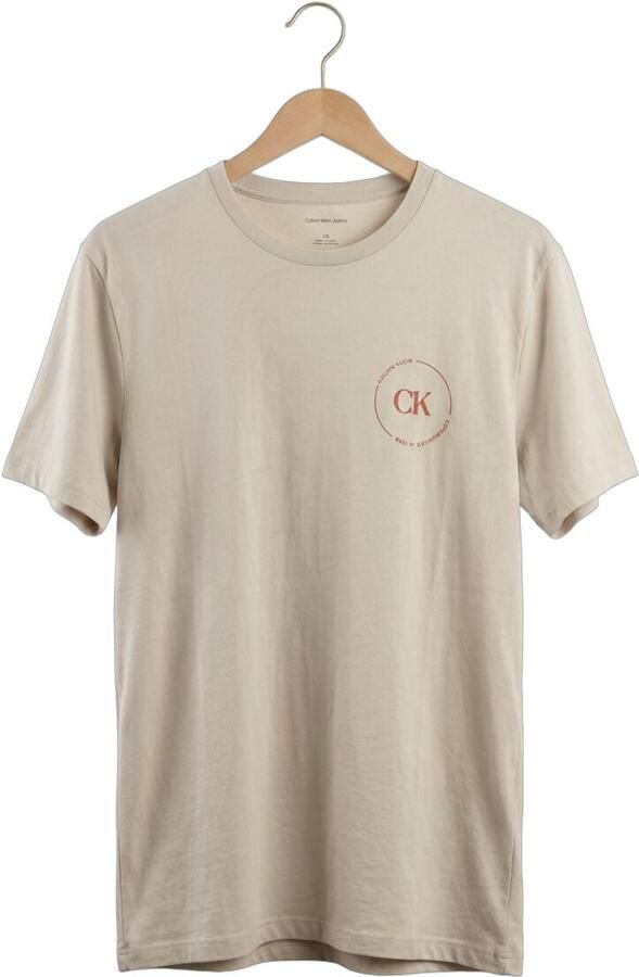 CALVIN KLEIN Heren Polo's & T-shirts 30s Eu Wholesale Jeans Graphics Zand - Foto 4