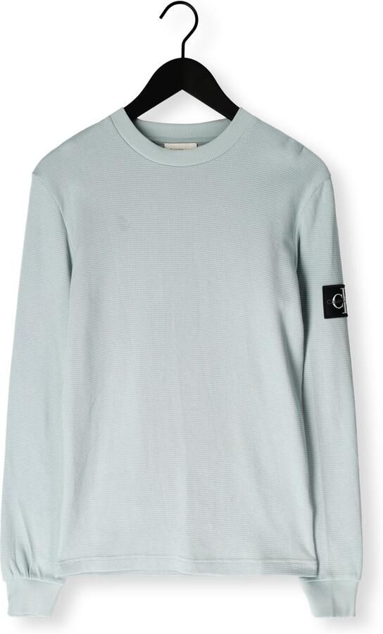 CALVIN KLEIN Heren Polo's & T-shirts Badge Waffle Ls Tee Mint - Foto 4