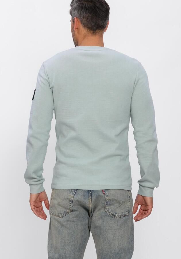 CALVIN KLEIN Heren Polo's & T-shirts Badge Waffle Ls Tee Mint - Foto 2