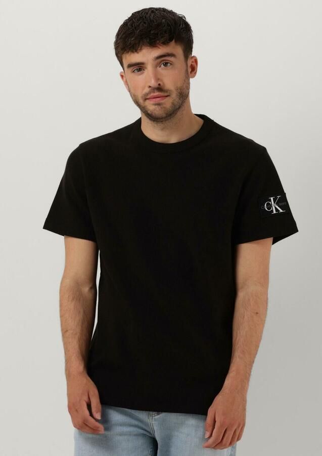 Calvin Klein Jeans T-shirt van katoen met structuurmotief model 'WAFFLE' - Foto 4