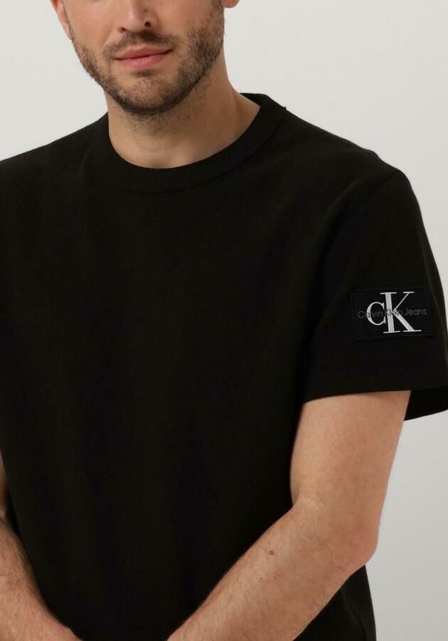 Calvin Klein Jeans T-shirt van katoen met structuurmotief model 'WAFFLE' - Foto 3