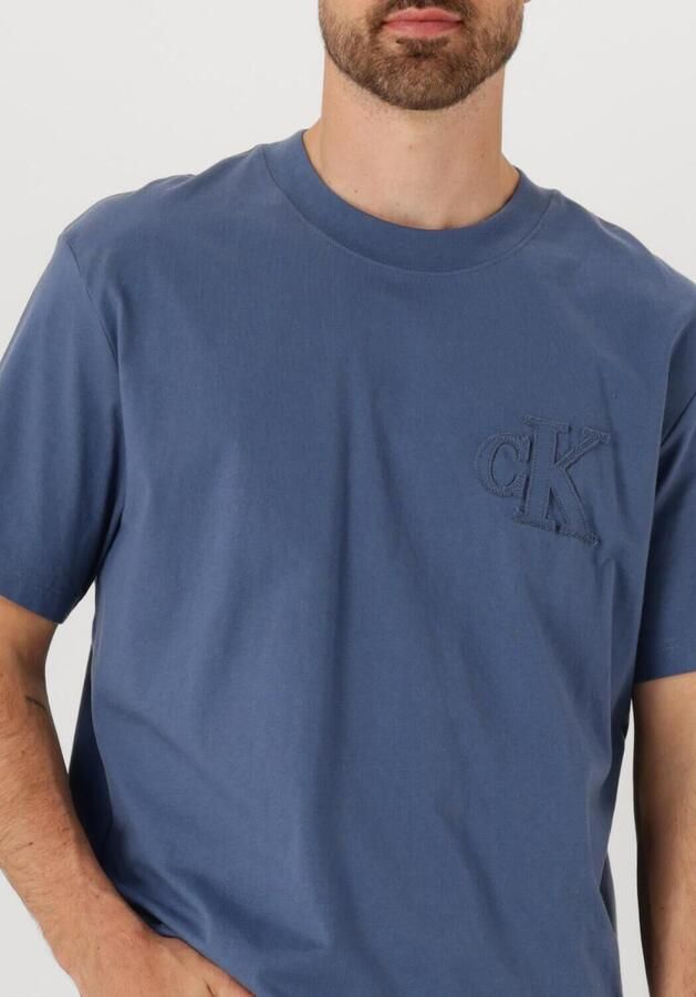 CALVIN KLEIN Heren Polo's & T-shirts Ck Applique Tee Blauw - Foto 3