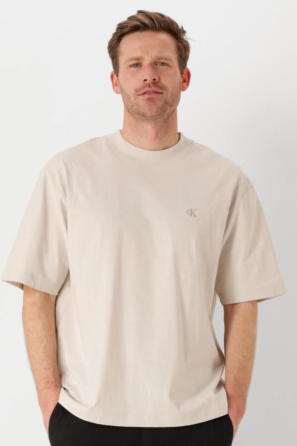CALVIN KLEIN Heren Polo's & T-shirts Heavy Relaxed Tee Zand - Foto 4