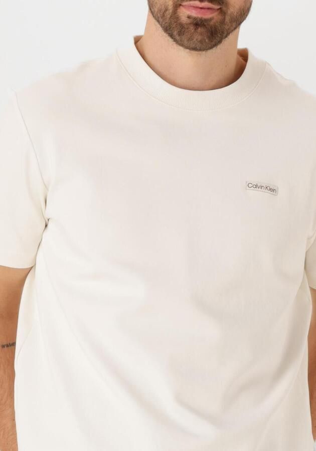 CALVIN KLEIN Heren Polo's & T-shirts Label Tee Creme - Foto 2