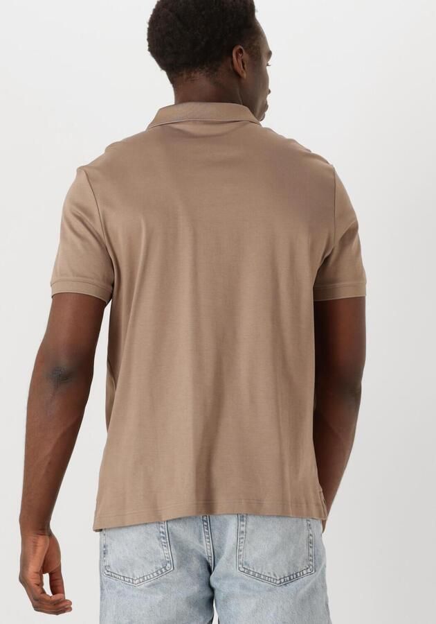 CALVIN KLEIN Heren Polo's & T-shirts Liquid Touch Welt Zip Polo Bruin - Foto 2