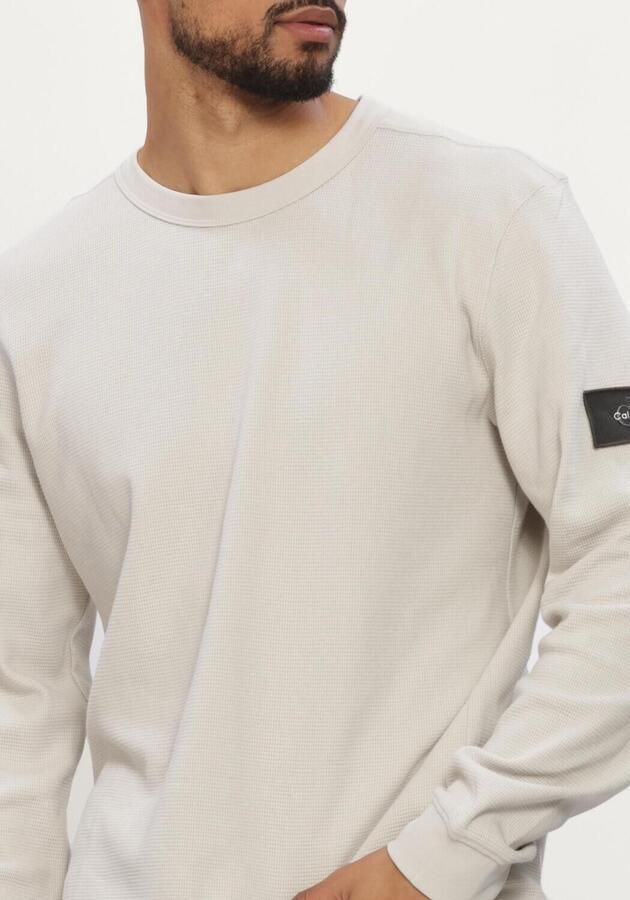 CALVIN KLEIN JEANS regular fit longsleeve met wafelstructuur moonstruck - Foto 3
