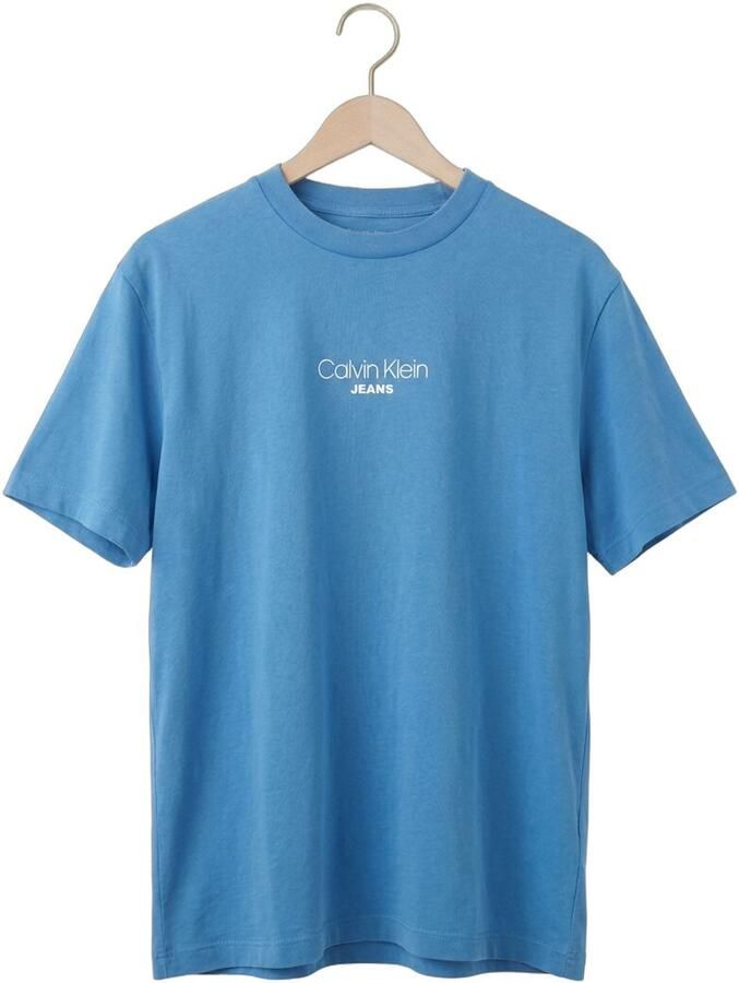 CALVIN KLEIN Heren Polo's & T-shirts Ss 20s Acid Wash Graphic Crewnk Lichtblauw - Foto 2