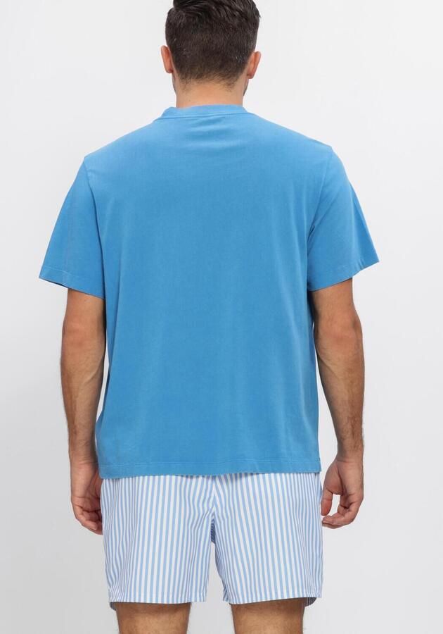 CALVIN KLEIN Heren Polo's & T-shirts Ss 20s Acid Wash Graphic Crewnk Lichtblauw - Foto 4