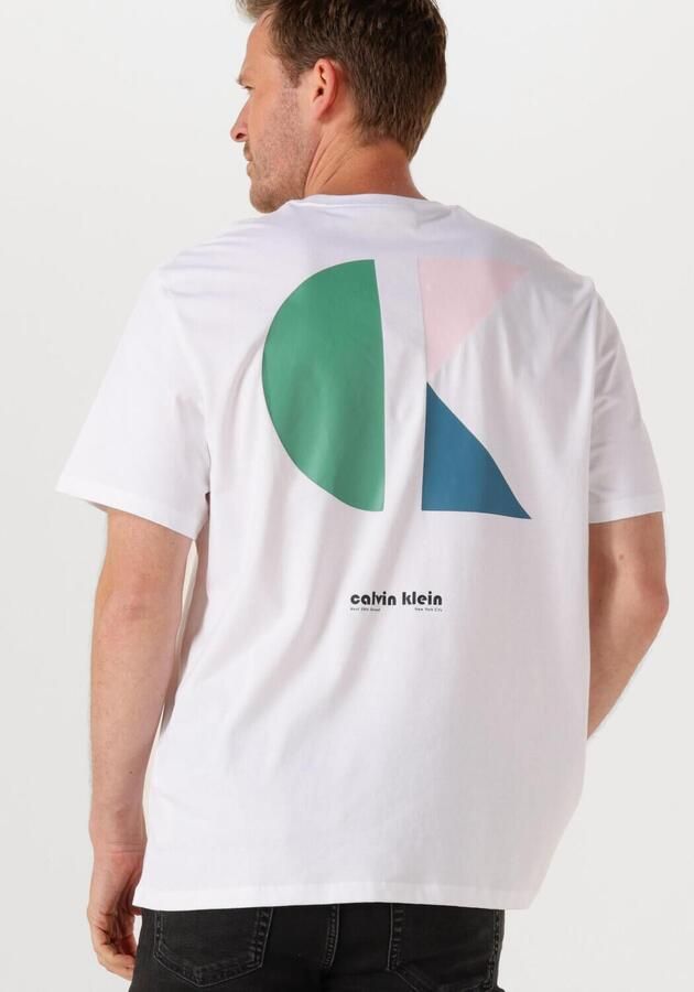 CALVIN KLEIN Heren Polo's & T-shirts Ss 20s Ck Bhs Lg Grp Wit - Foto 2