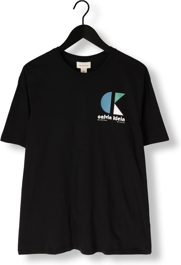 CALVIN KLEIN Heren Polo's & T-shirts Ss 20s Ck Bhs Lg Grp Zwart - Foto 4