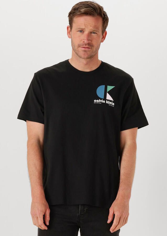 CALVIN KLEIN Heren Polo's & T-shirts Ss 20s Ck Bhs Lg Grp Zwart