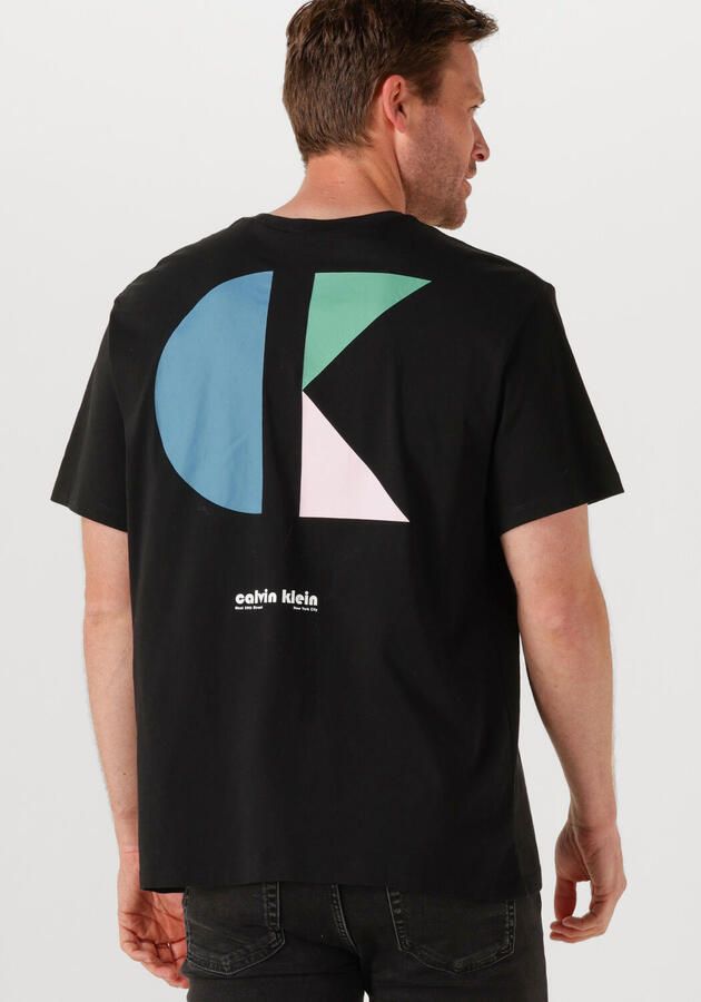 CALVIN KLEIN Heren Polo's & T-shirts Ss 20s Ck Bhs Lg Grp Zwart - Foto 2
