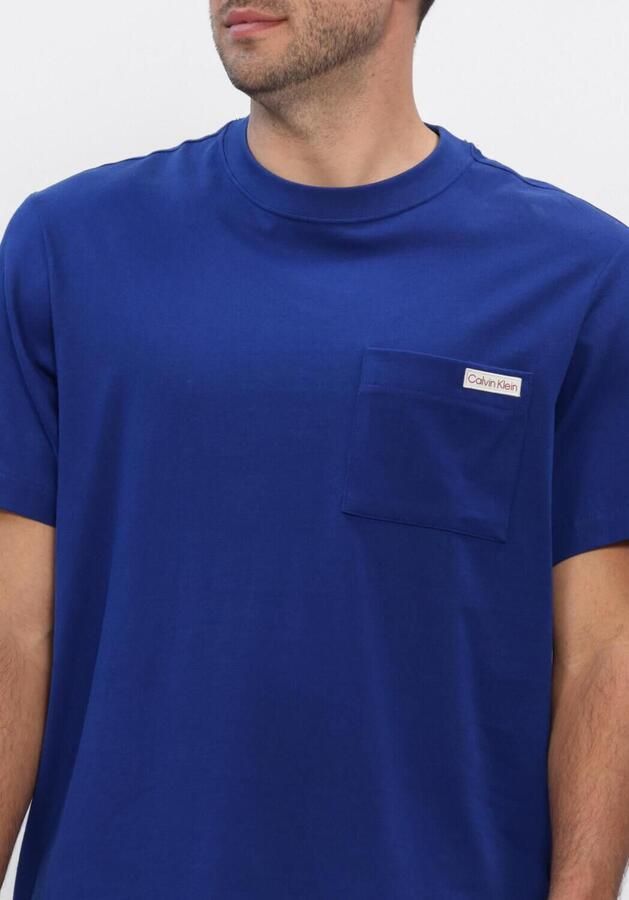 CALVIN KLEIN Heren Polo's & T-shirts Ss 20s Jersey Easy Coin Pocket T Blauw - Foto 4