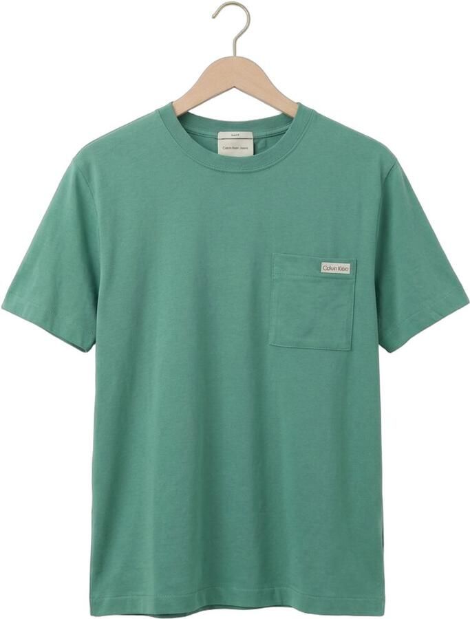 CALVIN KLEIN Heren Polo's & T-shirts Ss 20s Jersey Easy Coin Pocket T Groen - Foto 2