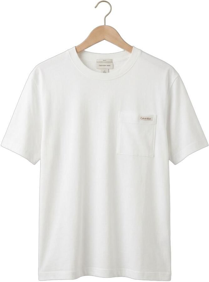 CALVIN KLEIN Heren Polo's & T-shirts Ss 20s Jersey Easy Coin Pocket T Wit - Foto 2