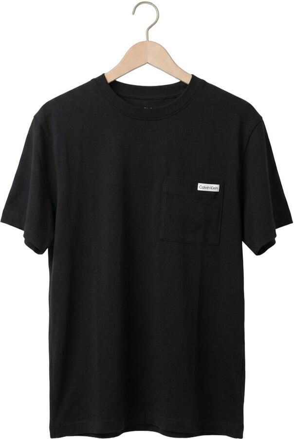 CALVIN KLEIN Heren Polo's & T-shirts Ss 20s Jersey Easy Coin Pocket T Zwart - Foto 4