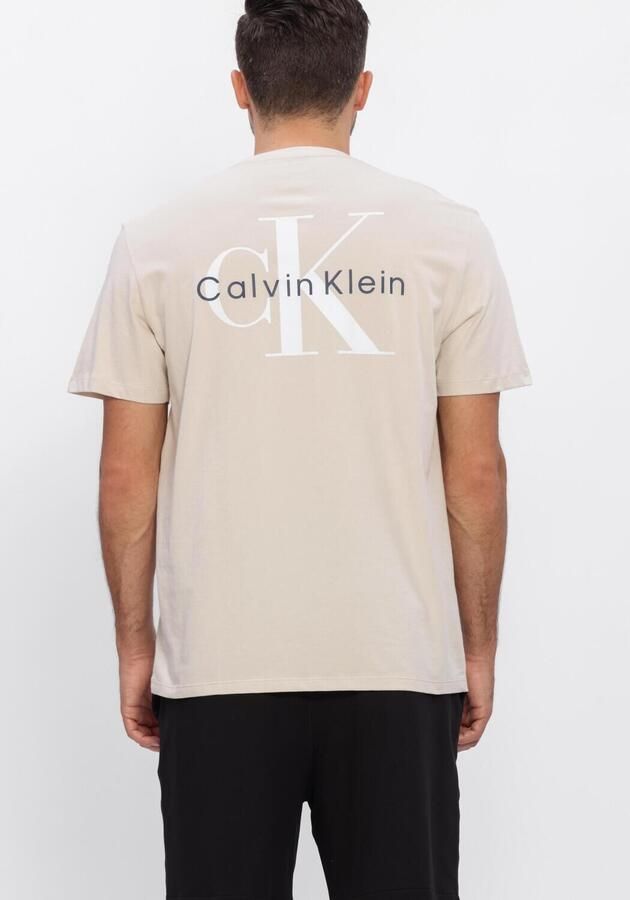 CALVIN KLEIN Heren Polo's & T-shirts Ss 30s Classic Back Monologo Tee Beige - Foto 2