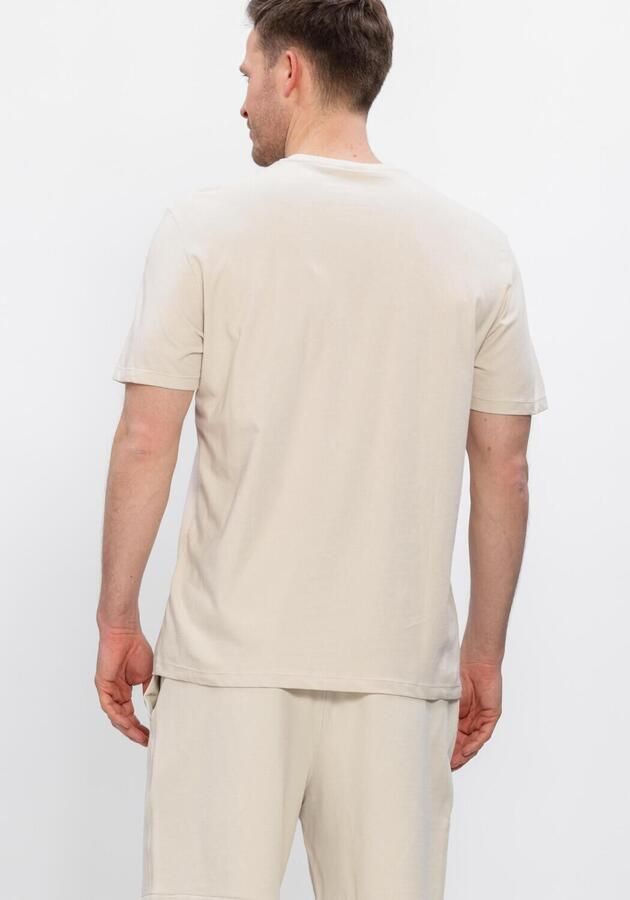 CALVIN KLEIN Heren Polo's & T-shirts Ss Badge 30s Jersey Classic Tee Beige - Foto 4