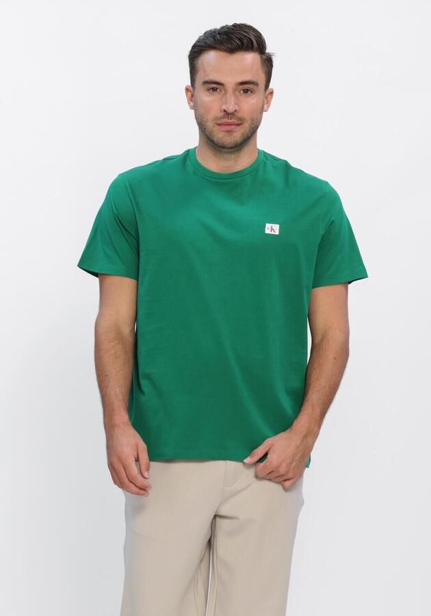 CALVIN KLEIN Heren Polo's & T-shirts Ss Badge 30s Jersey Classic Tee Groen