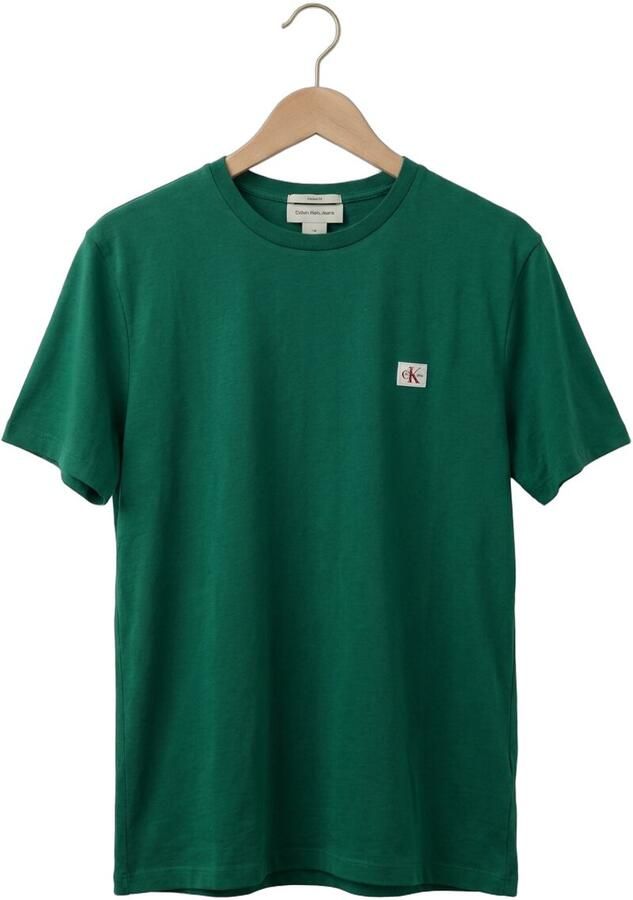 CALVIN KLEIN Heren Polo's & T-shirts Ss Badge 30s Jersey Classic Tee Groen - Foto 2