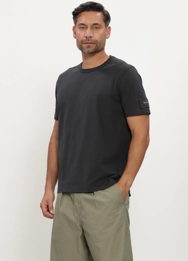 CALVIN KLEIN Heren Polo's & T-shirts Ss Clsc Sueded Jersey Badge Tee Antraciet
