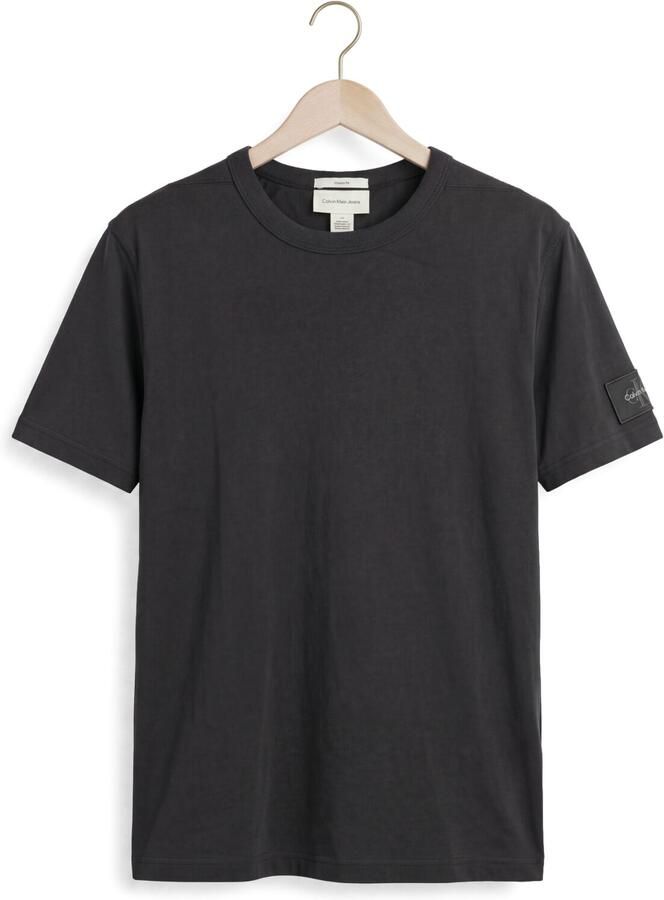 CALVIN KLEIN Heren Polo's & T-shirts Ss Clsc Sueded Jersey Badge Tee Antraciet - Foto 2