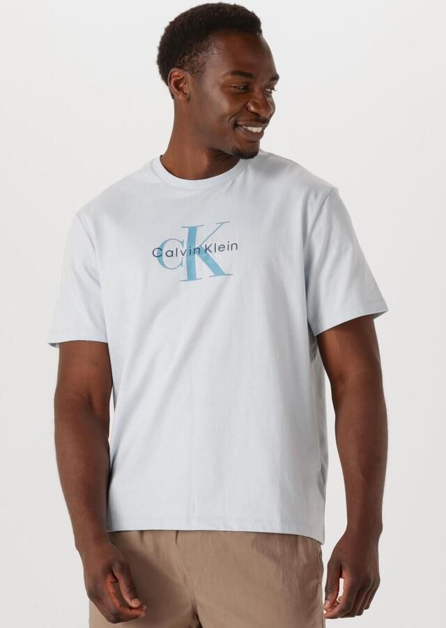 CALVIN KLEIN Heren Polo's & T-shirts Ss Hero Monologo Tee 20s Lichtblauw - Foto 4