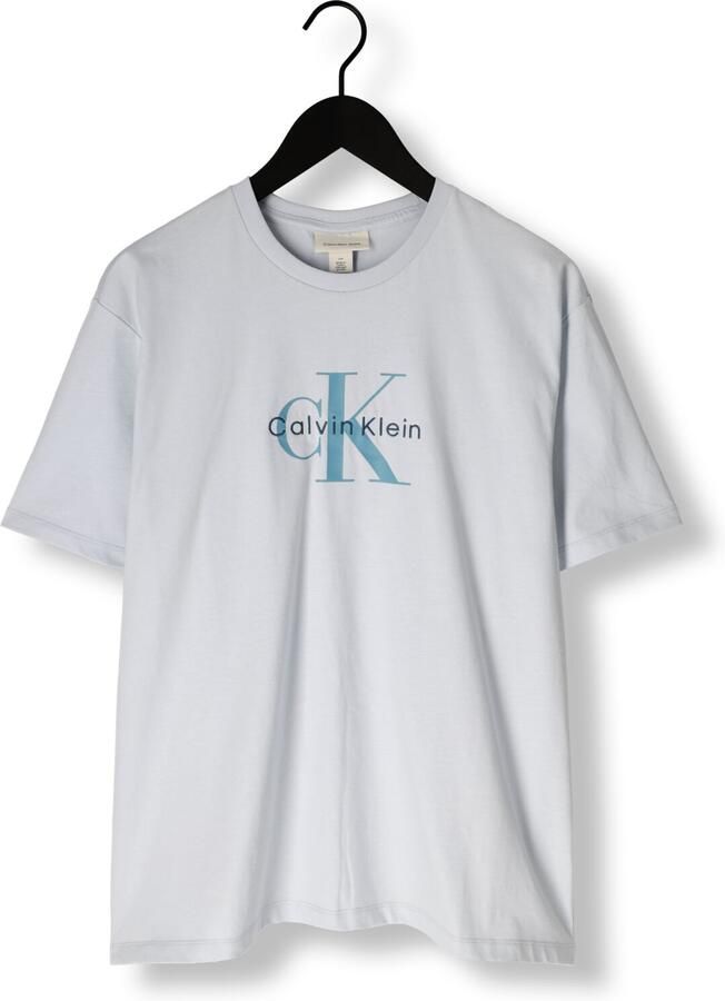 CALVIN KLEIN Heren Polo's & T-shirts Ss Hero Monologo Tee 20s Lichtblauw