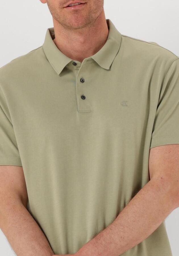 CALVIN KLEIN Heren Polo's & T-shirts Ss Supima Chest Emb Groen - Foto 2