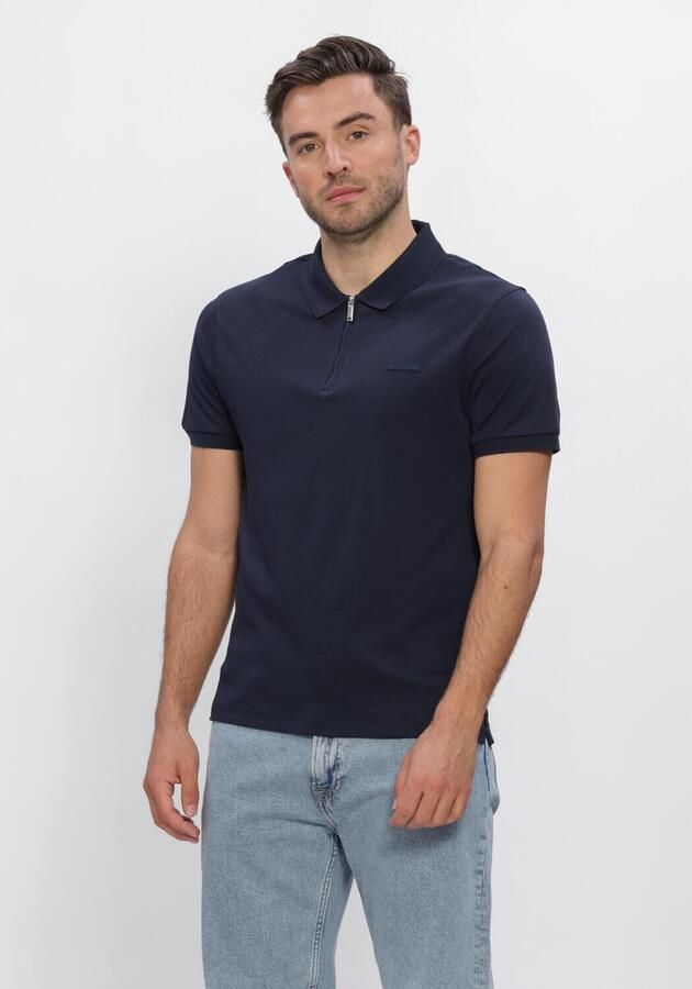 CALVIN KLEIN Heren Polo's & T-shirts Ss Supima Chest Emb Polo Donkerblauw