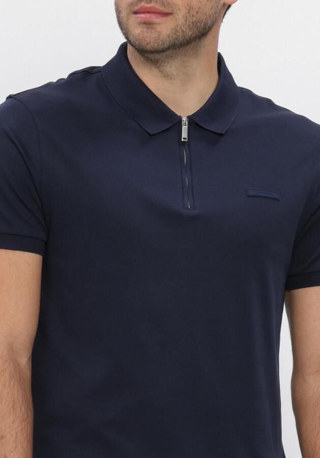 CALVIN KLEIN Heren Polo's & T-shirts Ss Supima Chest Emb Polo Donkerblauw - Foto 4