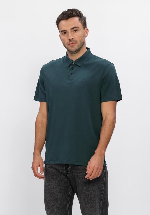 CALVIN KLEIN Heren Polo's & T-shirts Ss Supima Chest Emb Polo Donkergroen