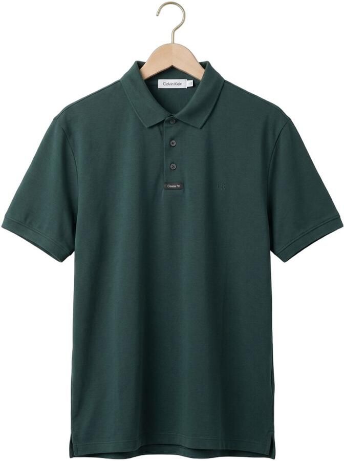 CALVIN KLEIN Heren Polo's & T-shirts Ss Supima Chest Emb Polo Donkergroen - Foto 2