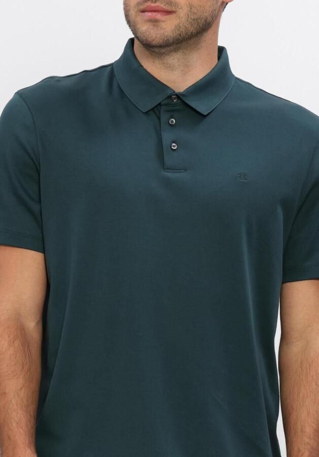 CALVIN KLEIN Heren Polo's & T-shirts Ss Supima Chest Emb Polo Donkergroen - Foto 4