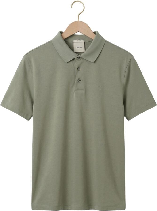 CALVIN KLEIN Heren Polo's & T-shirts Ss Supima Chest Emb Polo Khaki - Foto 2