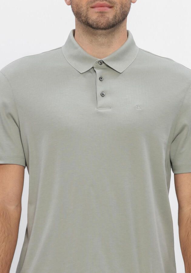 CALVIN KLEIN Heren Polo's & T-shirts Ss Supima Chest Emb Polo Khaki - Foto 4