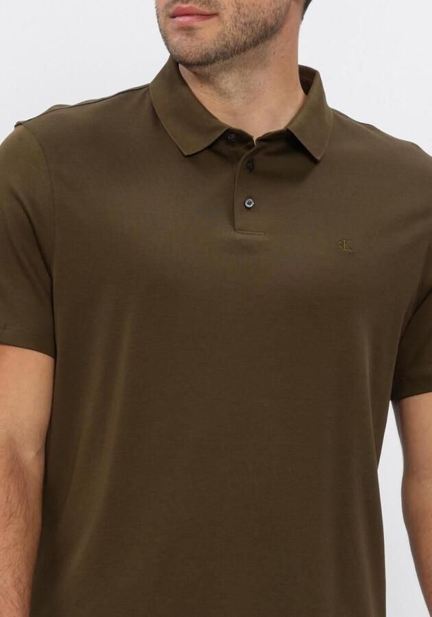 CALVIN KLEIN Heren Polo's & T-shirts Ss Supima Chest Emb Polo Olijf - Foto 4