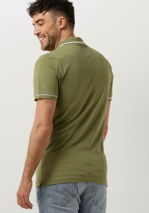 CALVIN KLEIN JEANS slim fit polo TIPPING met logo dark juniper