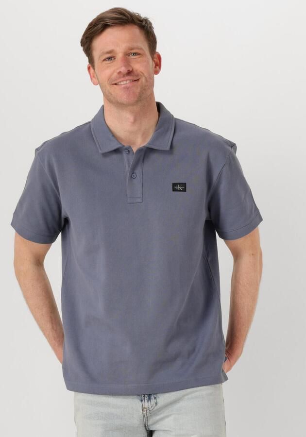 CALVIN KLEIN Heren Polo's & T-shirts Woven Label Polo Grijs - Foto 4