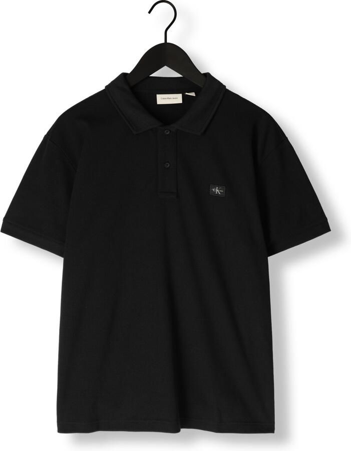 CALVIN KLEIN Heren Polo's & T-shirts Woven Label Polo Zwart