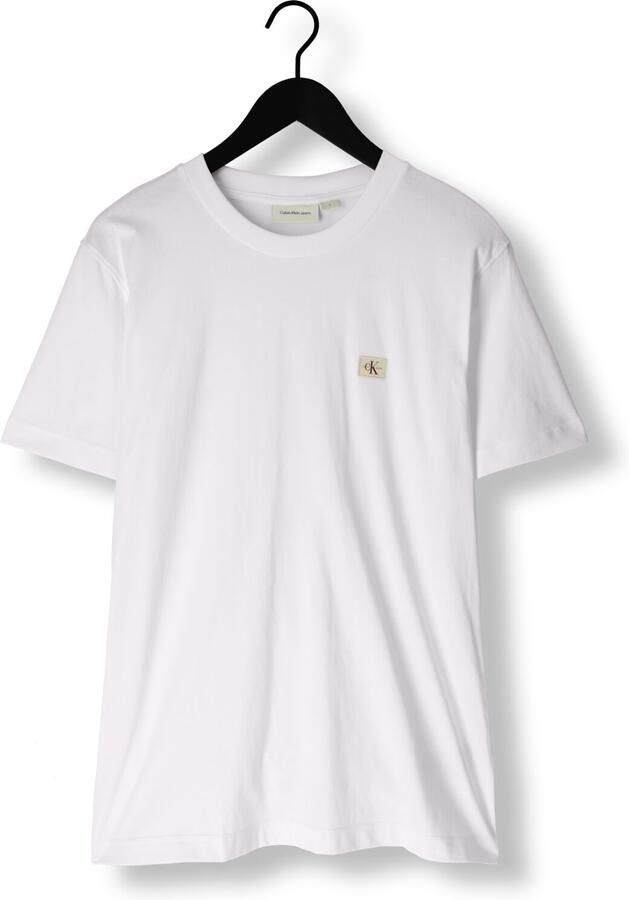 CALVIN KLEIN Heren Polo's & T-shirts Woven Label Regular Tee Wit - Foto 3